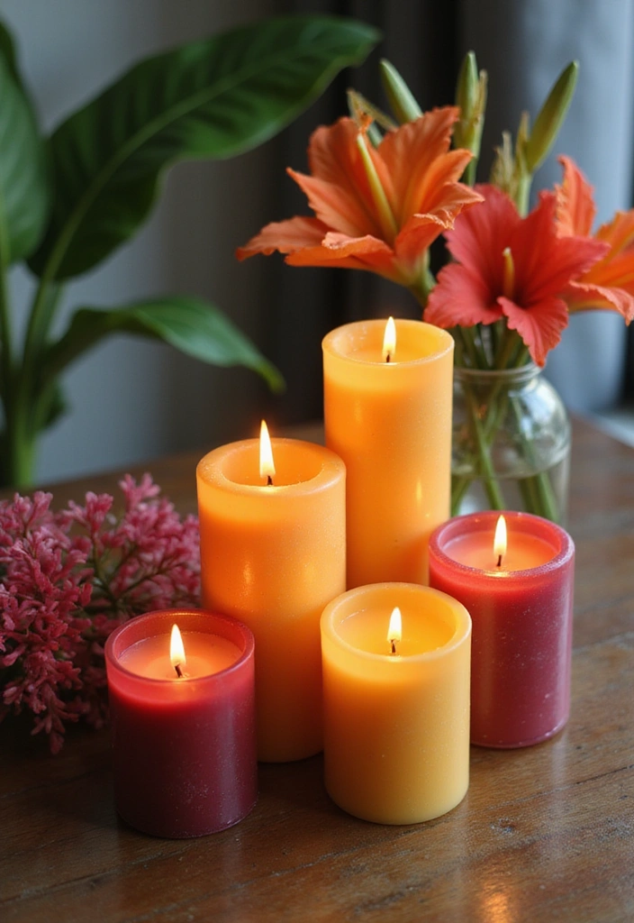 10 Tropical Decor Ideas That Will Bring a Slice of Paradise to Your Home This Summer! - 9. Refreshing Scented Candles
