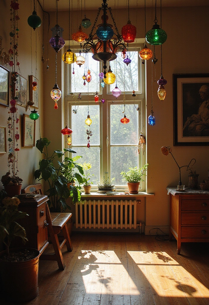 14 Summer Wall Decor Ideas That Will Make Your Walls Pop with Life (You’ll Love #10!) - 12. Sun Catchers and Light Catchers