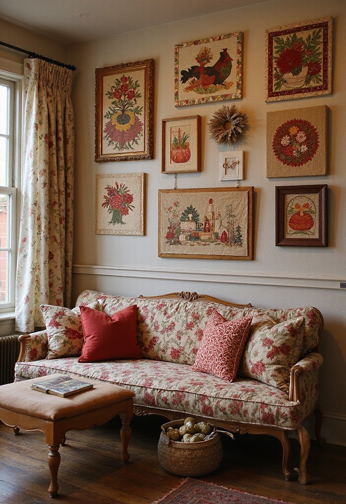 14 Summer Wall Decor Ideas That Will Make Your Walls Pop with Life (You’ll Love #10!) - 14. Seasonal Fabric Art