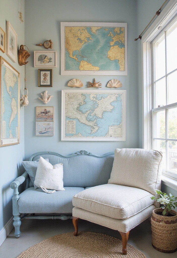 14 Summer Wall Decor Ideas That Will Make Your Walls Pop with Life (You’ll Love #10!) - 2. Nautical Themes