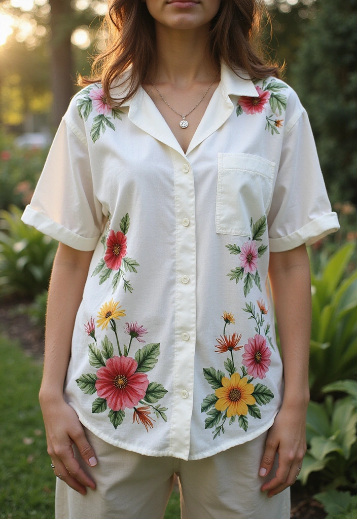 18 DIY Leavers Shirt Ideas That Will Let Your Creativity Shine on Graduation Day! - 11. Nature-Inspired Prints