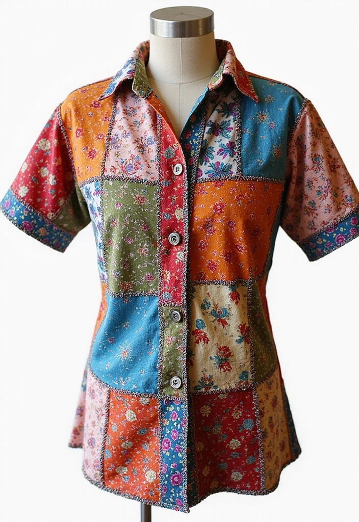 18 DIY Leavers Shirt Ideas That Will Let Your Creativity Shine on Graduation Day! - 12. Funky Patchwork