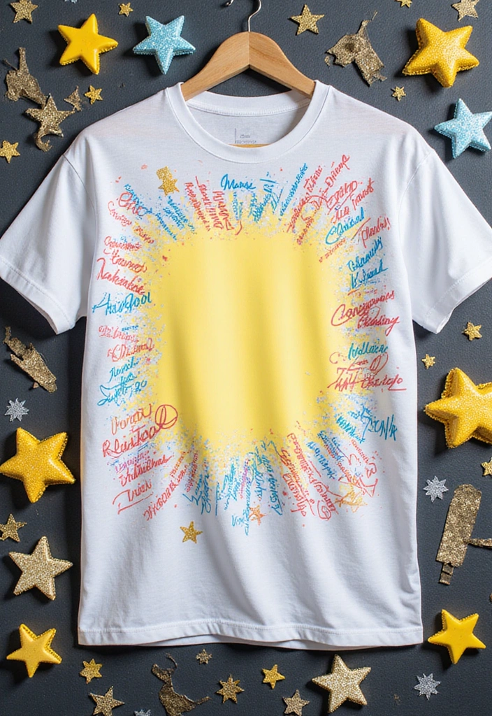 18 DIY Leavers Shirt Ideas That Will Let Your Creativity Shine on Graduation Day! - 7. Signature Space