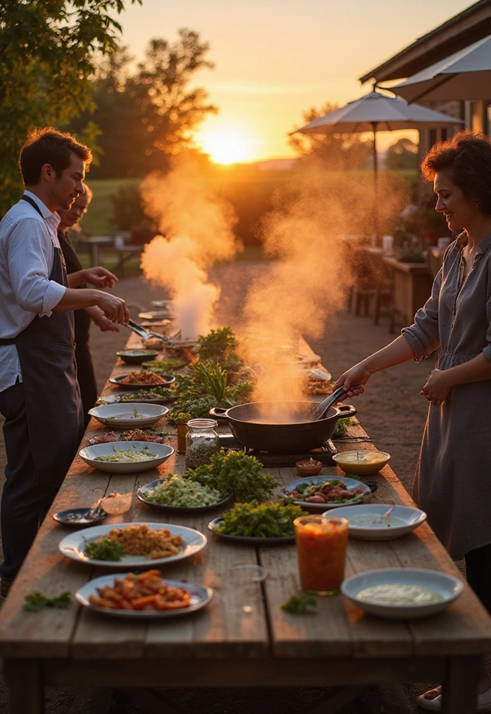 18 Outdoor Party Ideas That'll Make Your Summer Gatherings Unforgettable! - 14. Outdoor Cooking Class