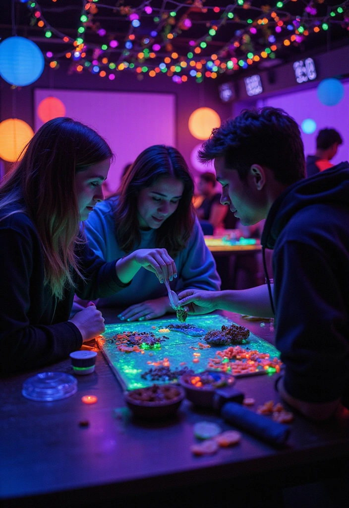 18 Outdoor Party Ideas That'll Make Your Summer Gatherings Unforgettable! - 16. Glow-in-the-Dark Party