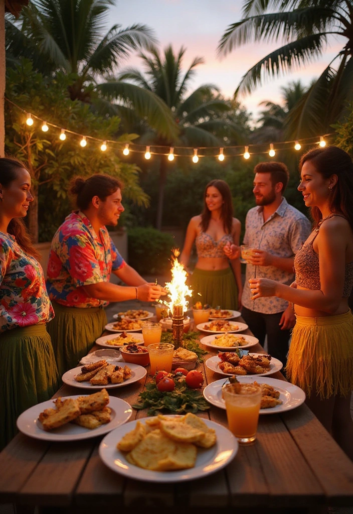 18 Outdoor Party Ideas That'll Make Your Summer Gatherings Unforgettable! - 3. Tropical Luau Bash