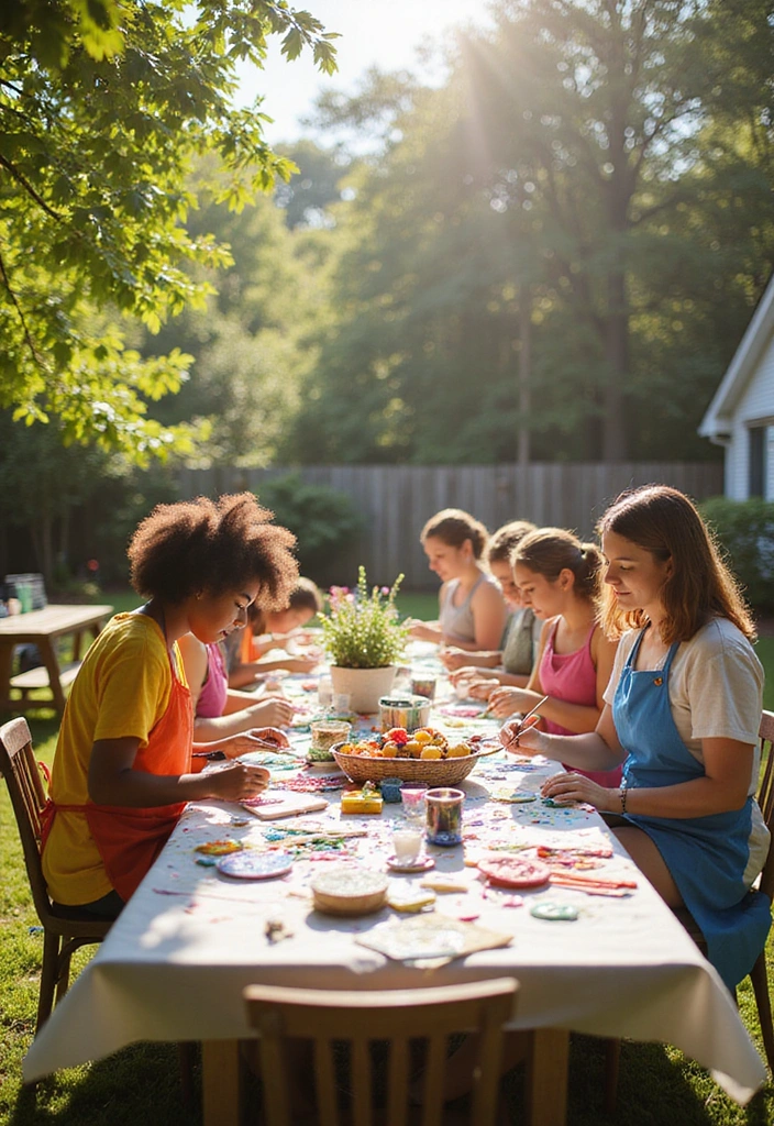 18 Outdoor Party Ideas That'll Make Your Summer Gatherings Unforgettable! - 6. Arts and Crafts Party
