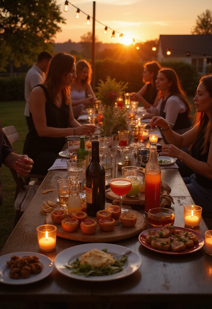 18 Outdoor Party Ideas That'll Make Your Summer Gatherings Unforgettable! - 7. Sunset Cocktail Party