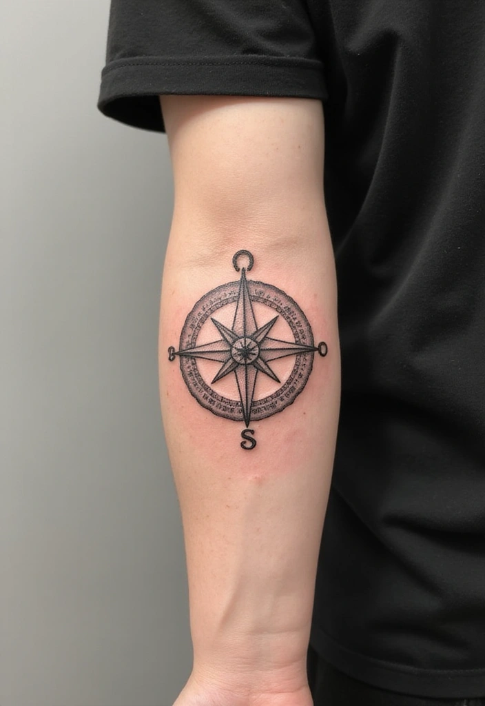21 Minimalist Small Tattoo Ideas That Will Leave You Breathless (You’ll Love #10!) - 11. The Minimalist Compass