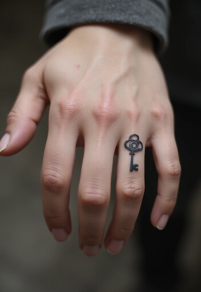 21 Minimalist Small Tattoo Ideas That Will Leave You Breathless (You’ll Love #10!) - 12. The Minimalist Key