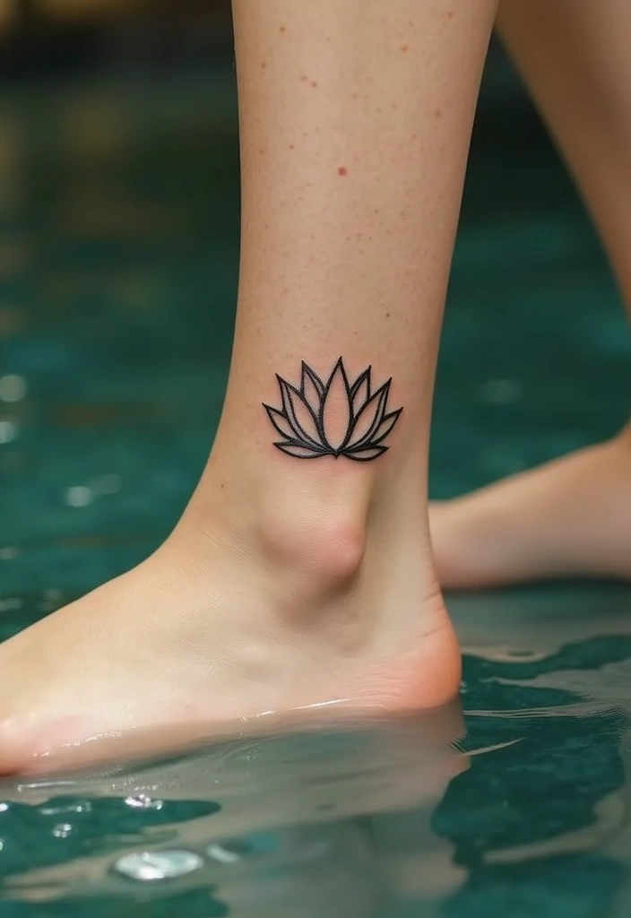 21 Minimalist Small Tattoo Ideas That Will Leave You Breathless (You’ll Love #10!) - 15. The Minimalist Lotus