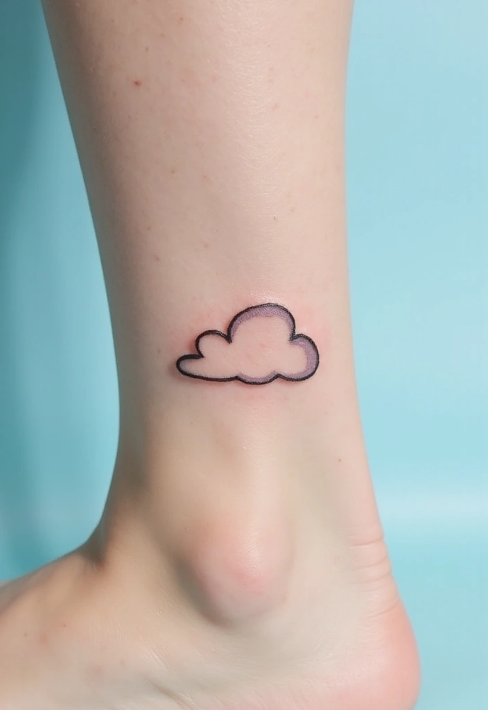 21 Minimalist Small Tattoo Ideas That Will Leave You Breathless (You’ll Love #10!) - 18. The Minimalist Cloud