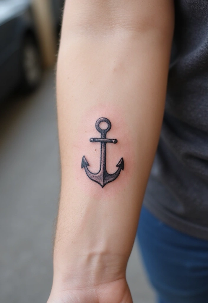 21 Minimalist Small Tattoo Ideas That Will Leave You Breathless (You’ll Love #10!) - 19. The Minimalist Anchor