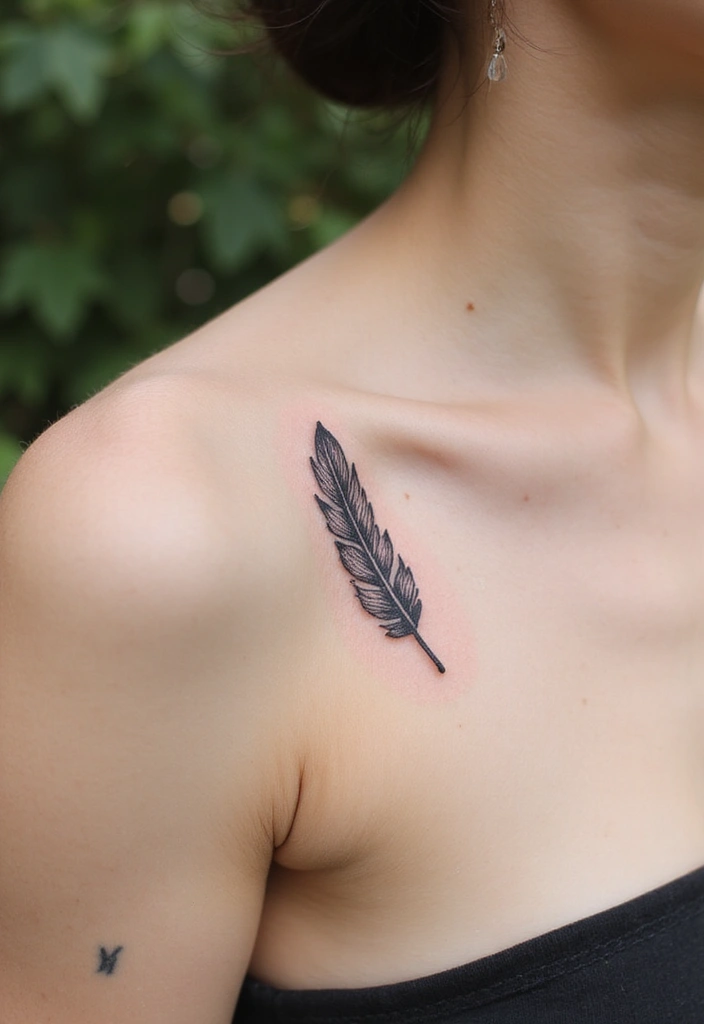 21 Minimalist Small Tattoo Ideas That Will Leave You Breathless (You’ll Love #10!) - 6. The Minimalist Feather