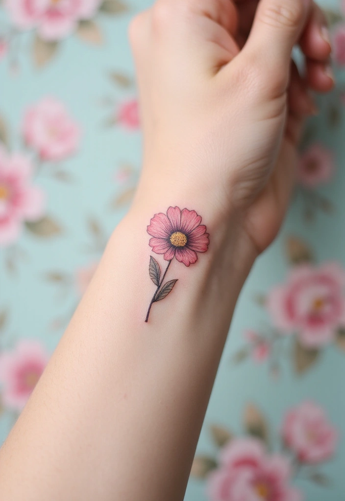 21 Minimalist Small Tattoo Ideas That Will Leave You Breathless (You’ll Love #10!) - 7. The Minimalist Flower