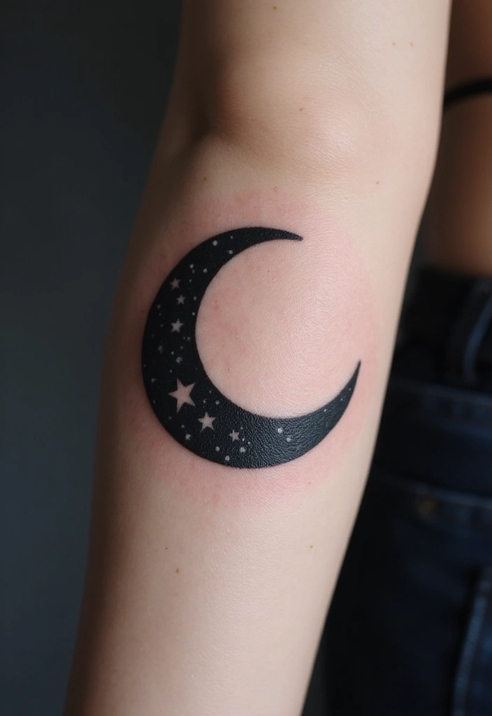 21 Minimalist Small Tattoo Ideas That Will Leave You Breathless (You’ll Love #10!) - 8. The Minimalist Crescent Moon