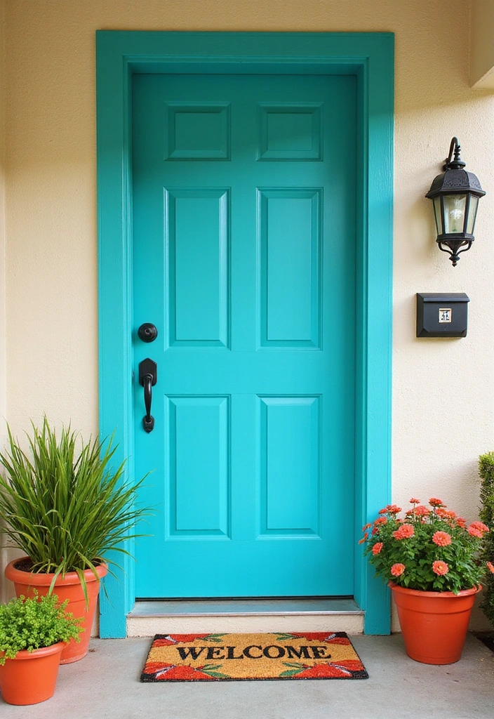 21 Summer Entryway Decor Tips That Will Make a Lasting First Impression (You Can't Miss #3!) - 1. Embrace Bright Colors
