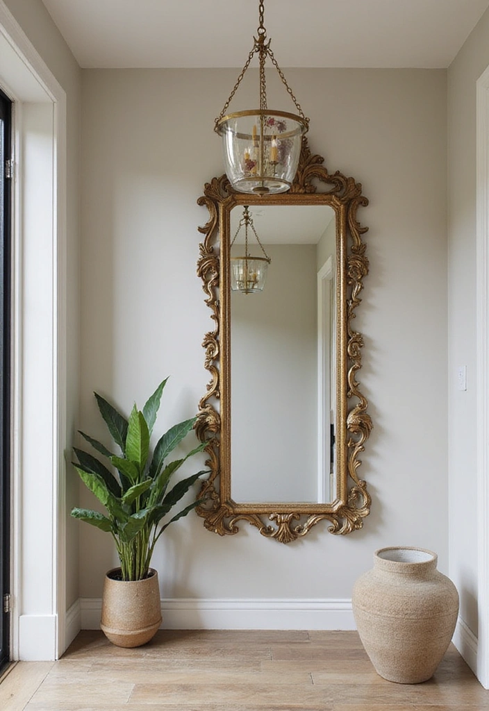 21 Summer Entryway Decor Tips That Will Make a Lasting First Impression (You Can't Miss #3!) - 12. Statement Mirrors