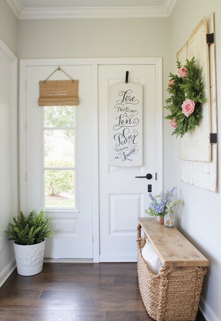 21 Summer Entryway Decor Tips That Will Make a Lasting First Impression (You Can't Miss #3!) - 14. Creative DIY Decor