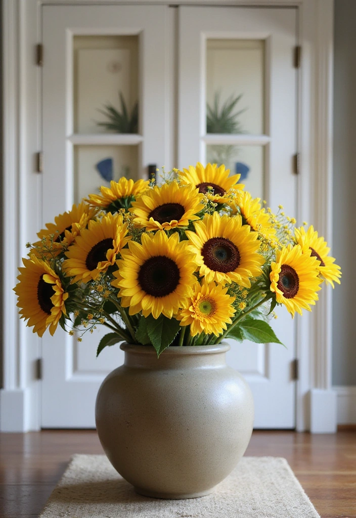 21 Summer Entryway Decor Tips That Will Make a Lasting First Impression (You Can't Miss #3!) - 2. Fresh Flowers in Full Bloom