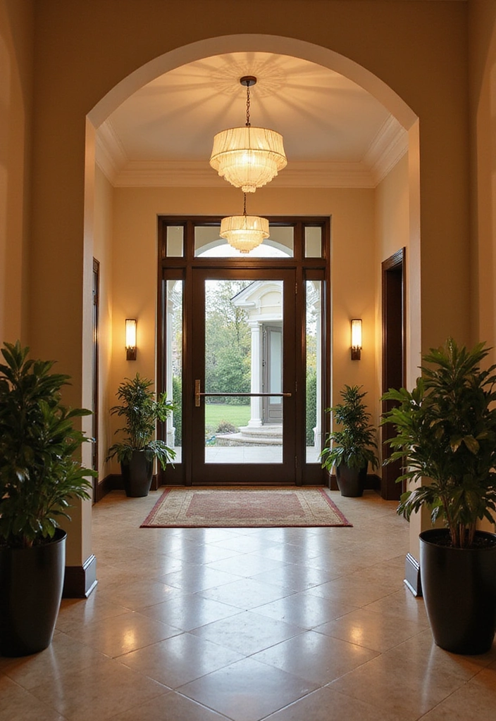21 Summer Entryway Decor Tips That Will Make a Lasting First Impression (You Can't Miss #3!) - 20. Bright Lighting Fixtures