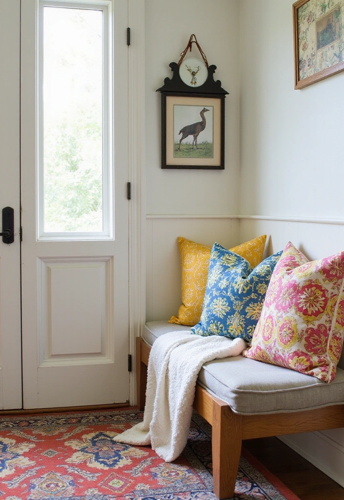 21 Summer Entryway Decor Tips That Will Make a Lasting First Impression (You Can't Miss #3!) - 21. Seasonal Pillows