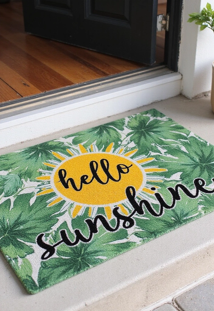 21 Summer Entryway Decor Tips That Will Make a Lasting First Impression (You Can't Miss #3!) - 3. Welcome Mats that Wow
