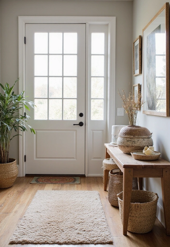 21 Summer Entryway Decor Tips That Will Make a Lasting First Impression (You Can't Miss #3!) - 4. Layered Textures