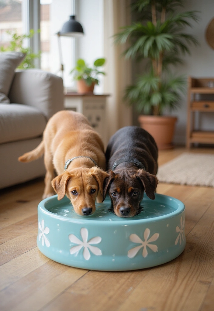 10 Genius Ways to Keep Your Pets Hydrated This Summer (You Won't Believe #5!) - 3. Stylish Water Bowls