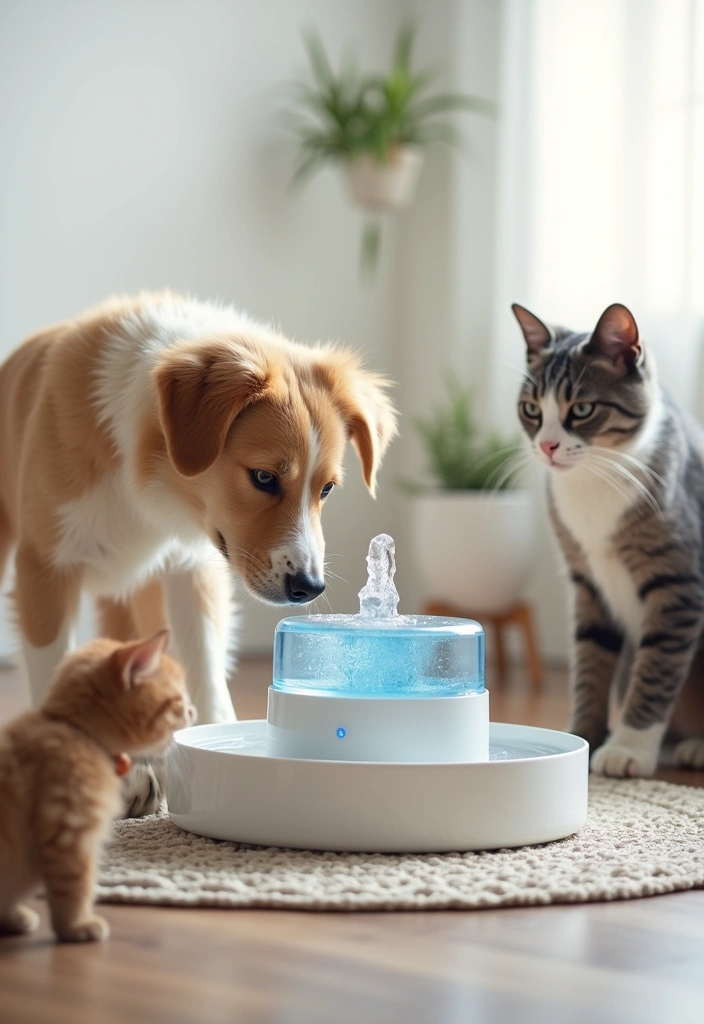 10 Genius Ways to Keep Your Pets Hydrated This Summer (You Won't Believe #5!) - 5. Automatic Water Fountains