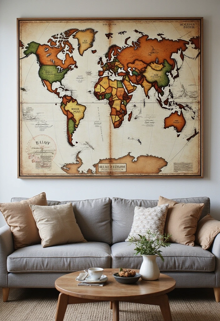 10 Stunning Vintage Wall Art Pieces That Will Transform Your Space (You Won't Believe #4!) - 6. Vintage Maps