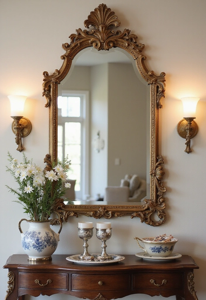 10 Stunning Vintage Wall Art Pieces That Will Transform Your Space (You Won't Believe #4!) - 7. Antique Mirrors with Vintage Frames