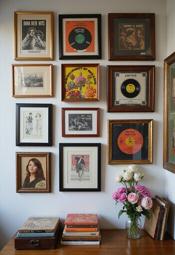 10 Stunning Vintage Wall Art Pieces That Will Transform Your Space (You Won't Believe #4!) - 8. Vintage Album Covers