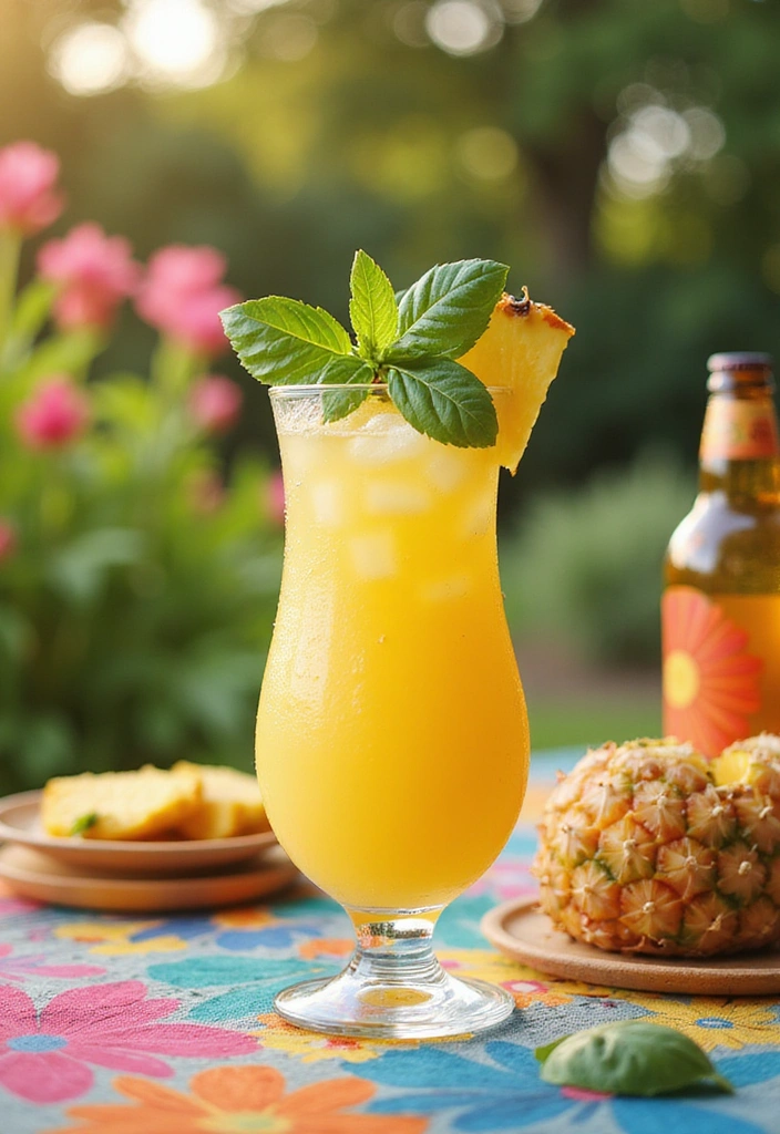 12 Delectable Ways to Stay Hydrated This Summer (You Won't Believe #7!) - 9. Pineapple Basil Spritzer
