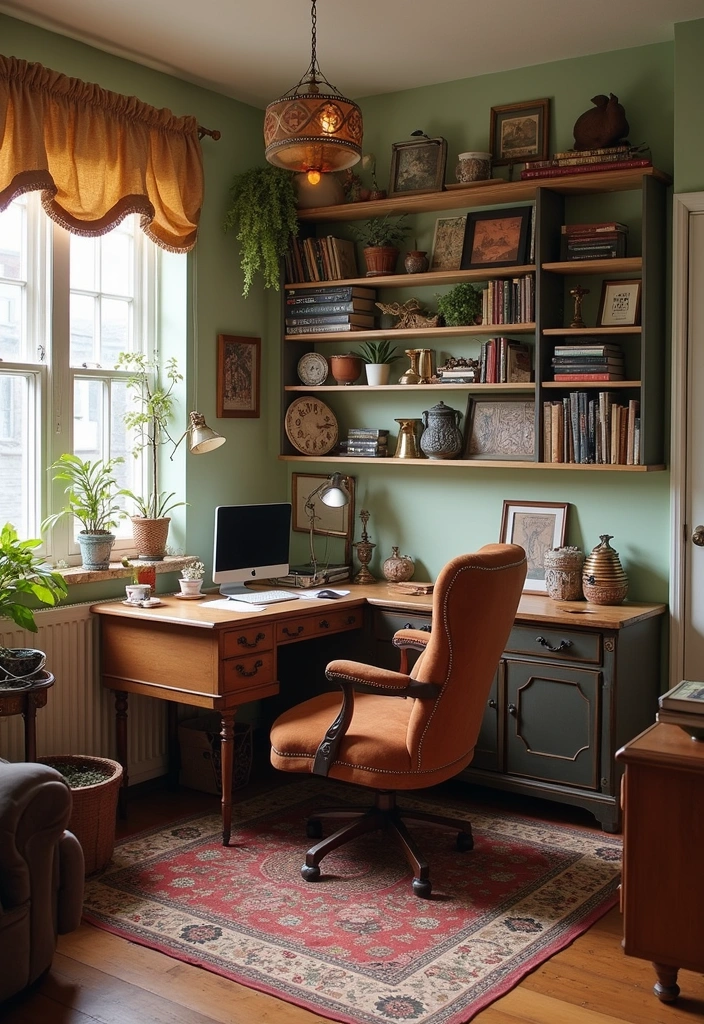 12 Modern Office Space Inspirations That'll Make You Want to Work from Home! - 10. Vintage Flair
