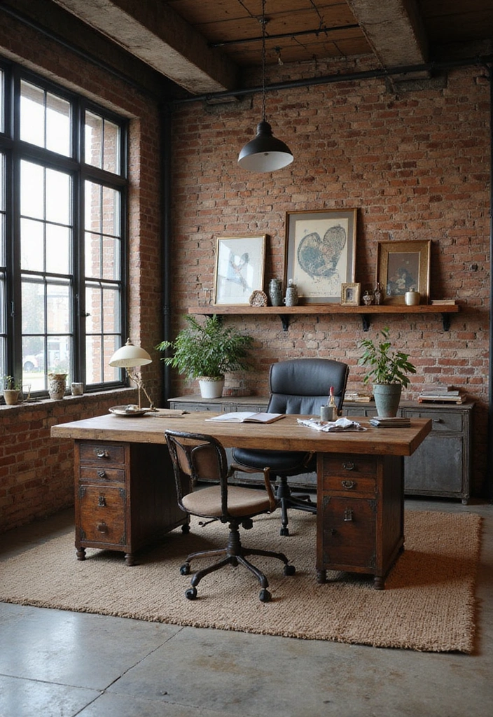 12 Modern Office Space Inspirations That'll Make You Want to Work from Home! - 5. Industrial Vibes