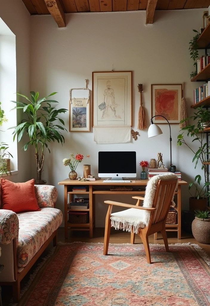 12 Modern Office Space Inspirations That'll Make You Want to Work from Home! - 9. Bohemian Escape