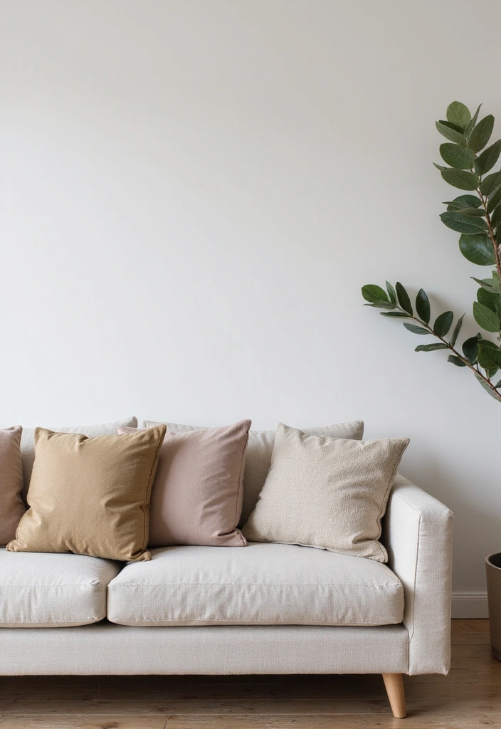 15 Colorful Throw Pillow Ideas That'll Instantly Brighten Your Living Room! - 15. Minimalist Charm