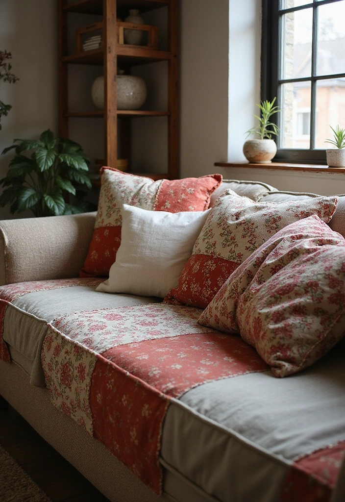 15 Colorful Throw Pillow Ideas That'll Instantly Brighten Your Living Room! - 8. Patchwork Designs