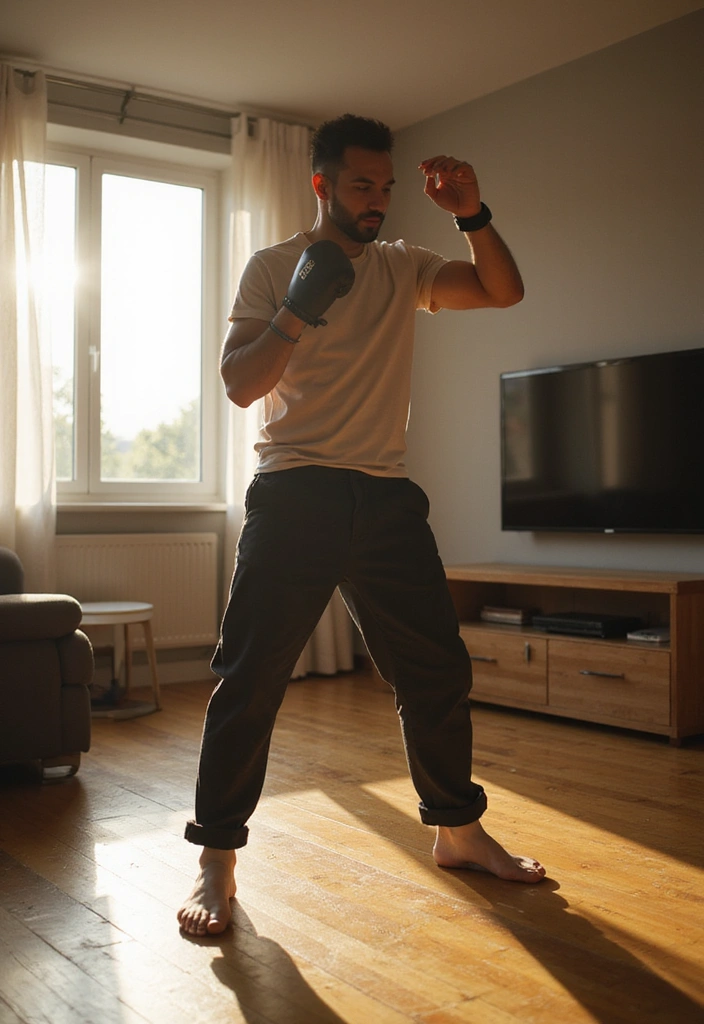 15 Home Workouts You Can Do Without Equipment (Get Fit in Just 20 Minutes!) - 13. Shadow Boxing – A Fun Way to Release Stress