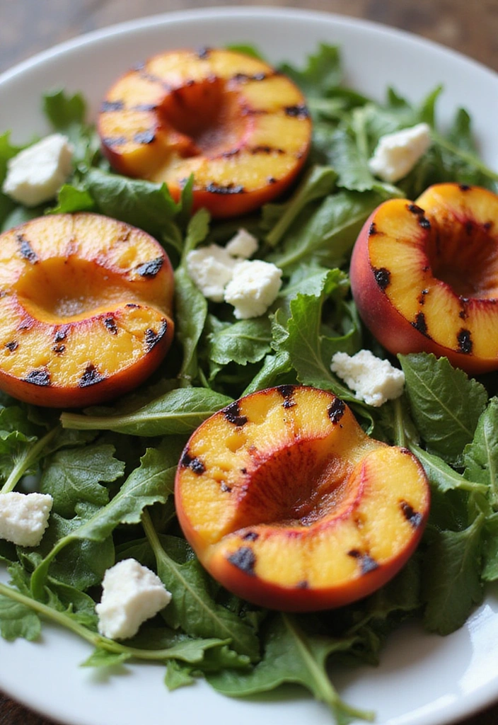15 Refreshing Summer Salads That'll Make You Feel Like It's Always Vacation Time! - 14. Grilled Peach Salad