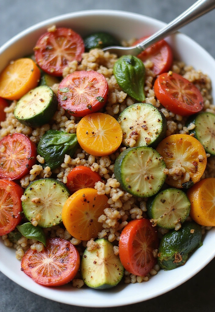15 Refreshing Summer Salads That'll Make You Feel Like It's Always Vacation Time! - 15. Farro Salad with Roasted Vegetables