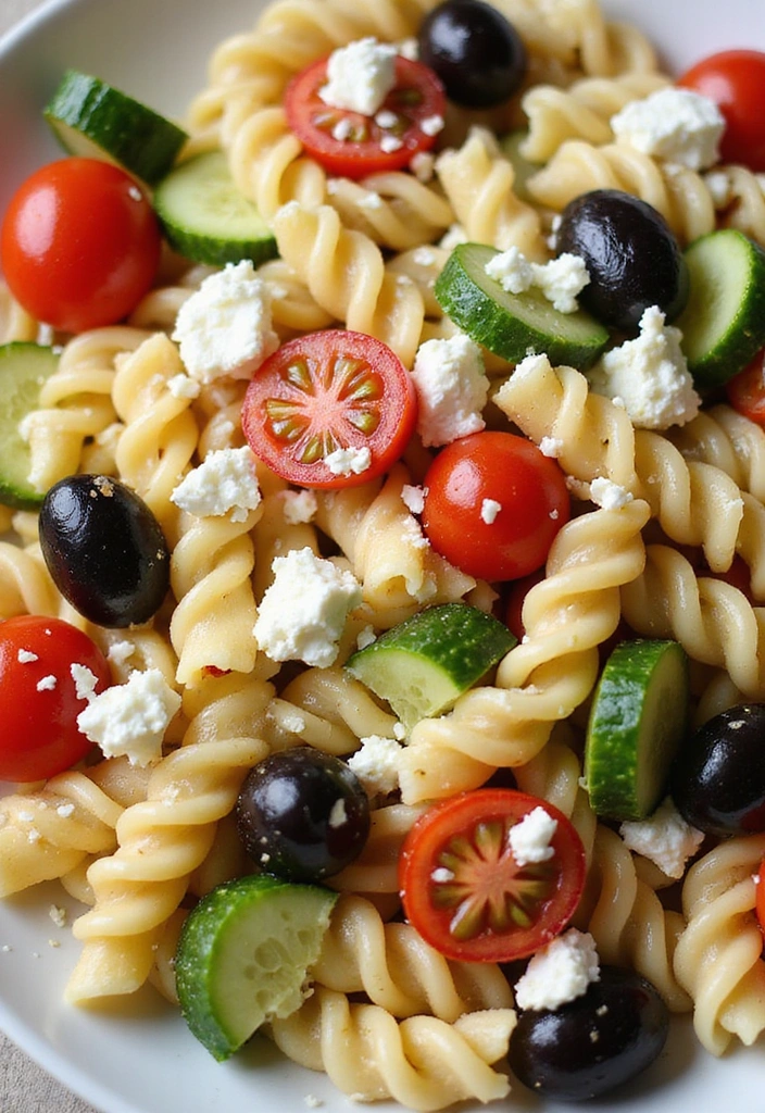 15 Refreshing Summer Salads That'll Make You Feel Like It's Always Vacation Time! - 3. Greek Pasta Salad