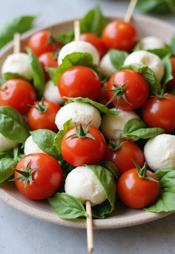 15 Refreshing Summer Salads That'll Make You Feel Like It's Always Vacation Time! - 4. Caprese Salad Skewers