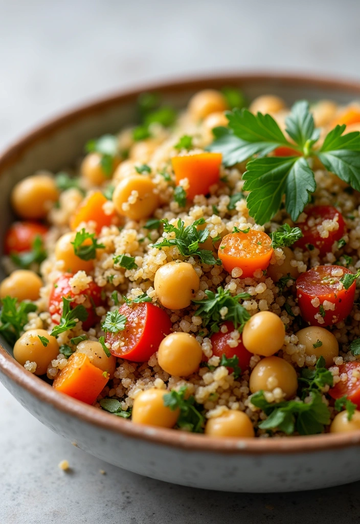 15 Refreshing Summer Salads That'll Make You Feel Like It's Always Vacation Time! - 5. Quinoa Chickpea Salad
