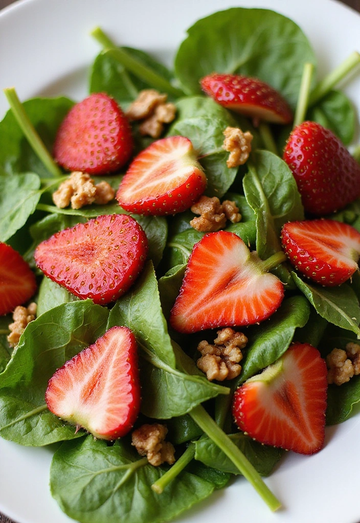 15 Refreshing Summer Salads That'll Make You Feel Like It's Always Vacation Time! - 6. Spinach Strawberry Salad