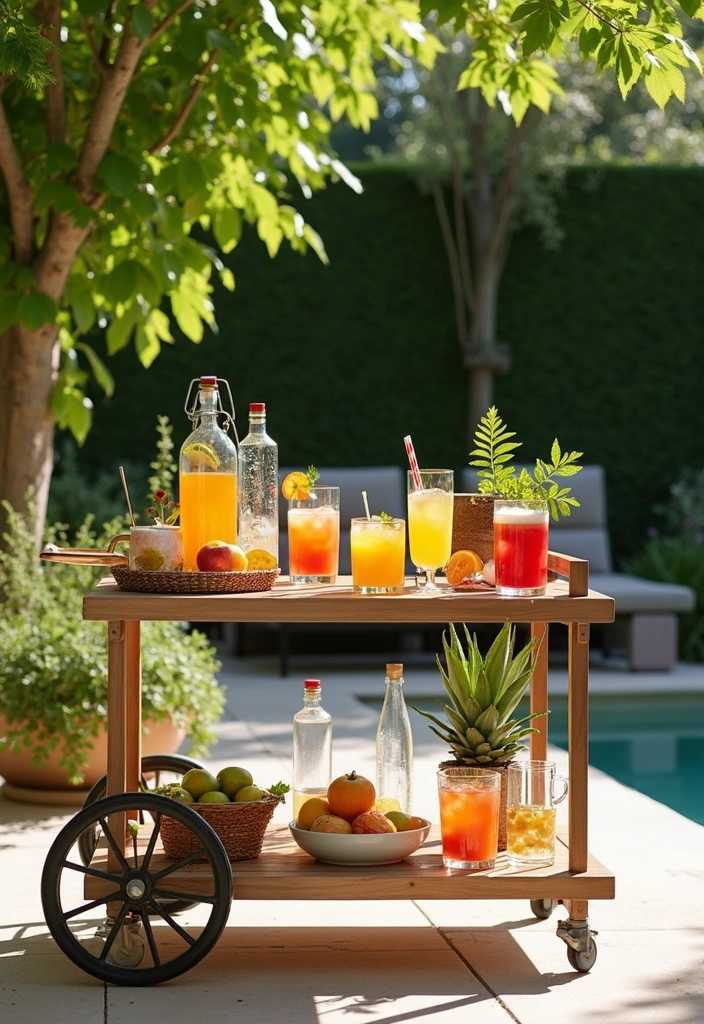 15 Stunning Summer Home Accessories to Transform Your Outdoor Space (You Won't Believe #8!) - 13. Outdoor Bar Cart