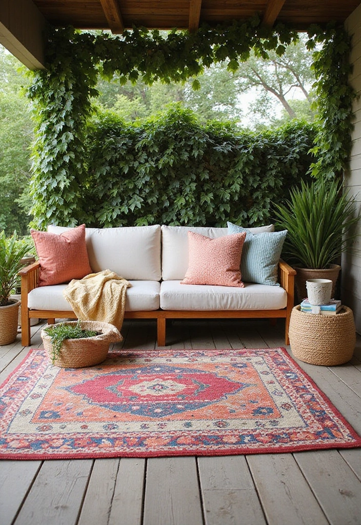 15 Stunning Summer Home Accessories to Transform Your Outdoor Space (You Won't Believe #8!) - 4. Cozy Outdoor Rugs