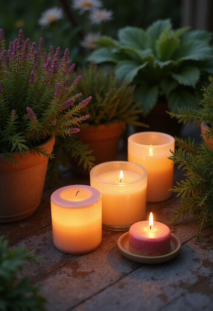 15 Stunning Summer Home Accessories to Transform Your Outdoor Space (You Won't Believe #8!) - 9. Scented Outdoor Candles