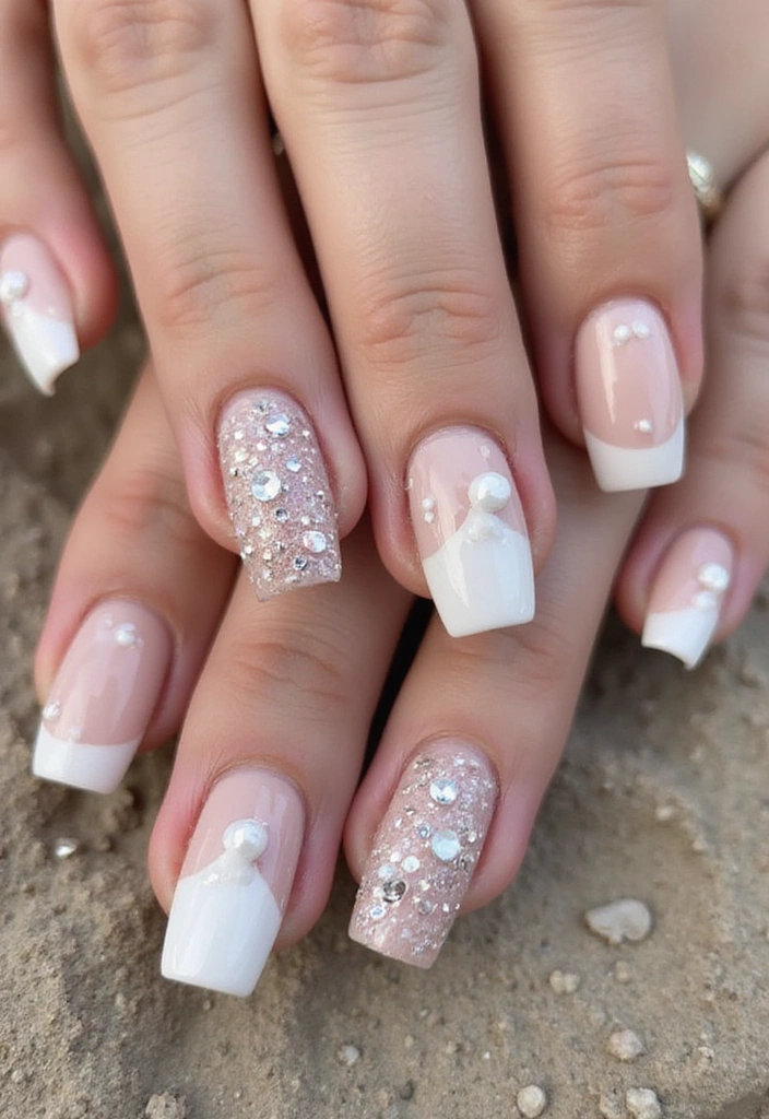 15 Stunning Summer Nails Inspired by Beach Vibes (You’ll Want #7 ASAP!) - 3. Seashells and Sand